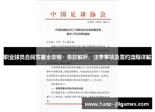 职业球员合同签署全攻略:条款解析、注意事项及签约流程详解 职业球员合同签署全攻略:条款解析、注意事项及签约流程详解